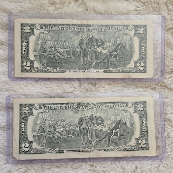 Set of Six 2003 Two Dollar Bills - Picture 4 of 9